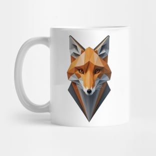 Geometric Fox Vixen Animal Lover Geometry Design Gift For Fox Lover Mug